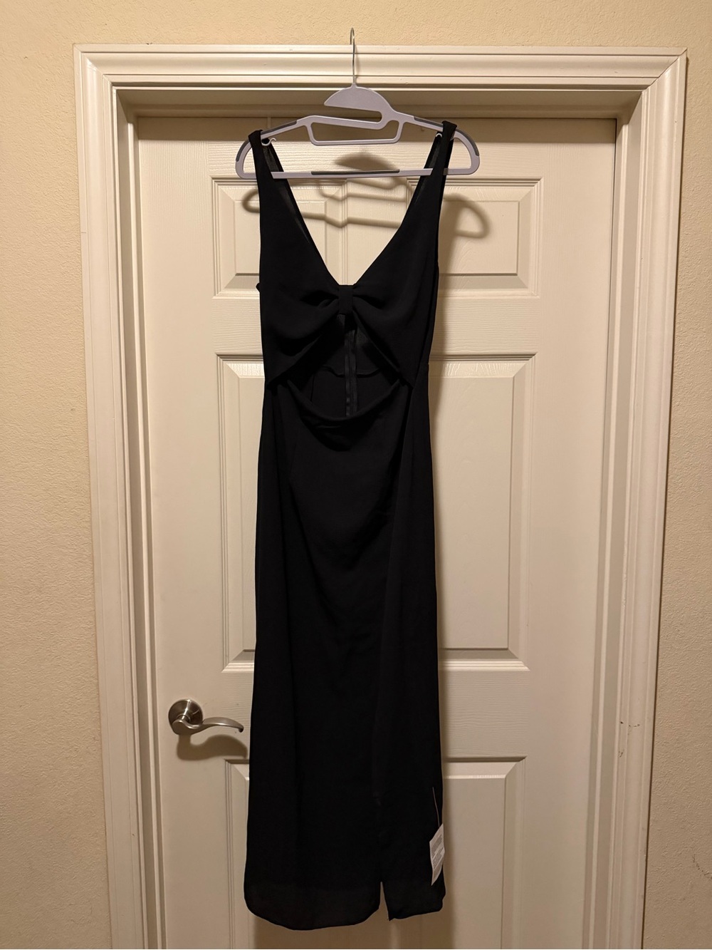 ASOS Black Backless Maxi with Front Knot NWOT